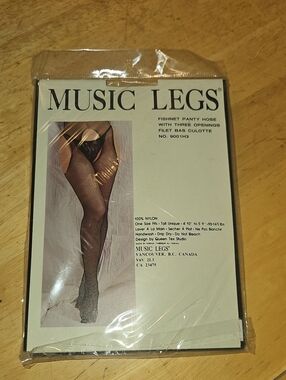 Music Legs Red Fishnet Pantyhose with Openings